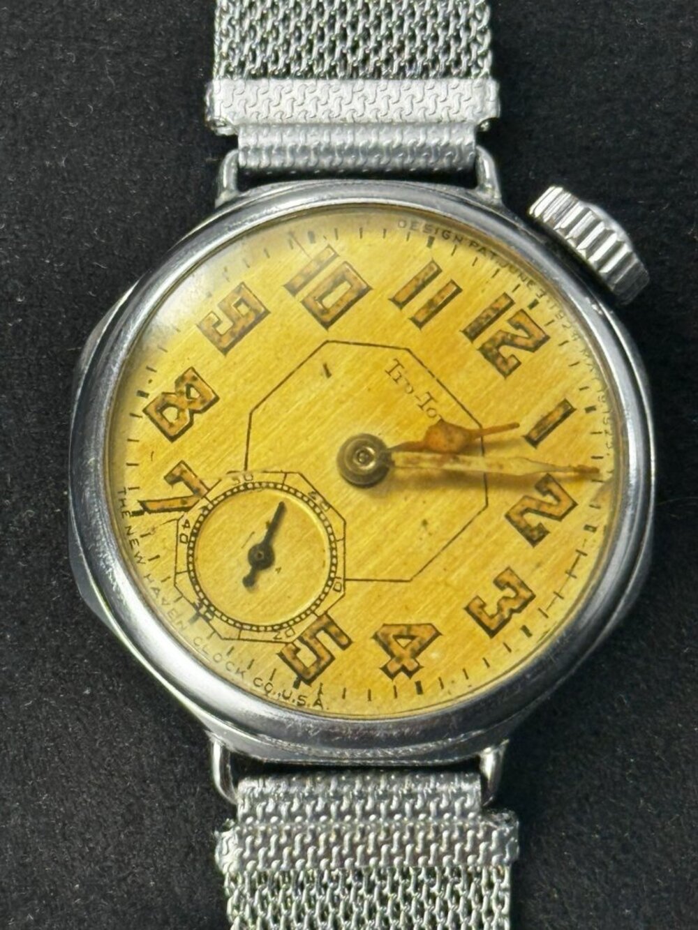New Haven Tip Top Jr Art Deco Wristwatch Sub Seconds USA For Repair
